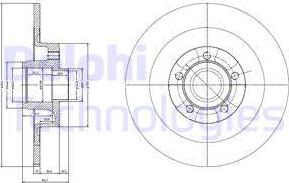 Delphi BG3732 - Disque de frein cwaw.fr