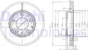 Delphi BG3724 - Disque de frein cwaw.fr