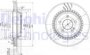 Delphi BG3726 - Disque de frein cwaw.fr