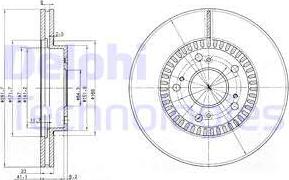 Delphi BG3720 - Disque de frein cwaw.fr