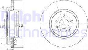 Delphi BG3728 - Disque de frein cwaw.fr