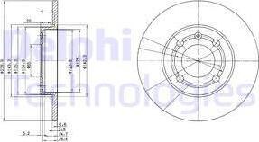 Delphi BG2911 - Disque de frein cwaw.fr