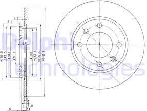 Delphi BG2445 - Disque de frein cwaw.fr