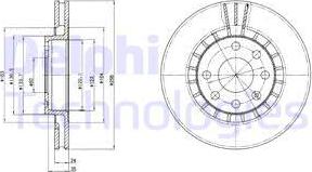 Delphi BG2443 - Disque de frein cwaw.fr