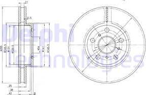 Delphi BG2450 - Disque de frein cwaw.fr