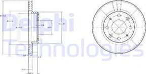 Delphi BG2451 - Disque de frein cwaw.fr