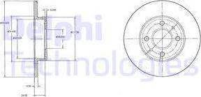 Delphi BG2458C - Disque de frein cwaw.fr