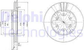 Delphi BG2457 - Disque de frein cwaw.fr