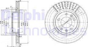 Delphi BG2460 - Disque de frein cwaw.fr