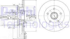 Delphi BG2468 - Disque de frein cwaw.fr