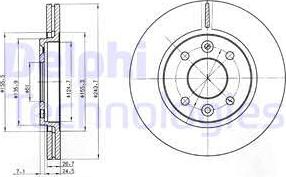 Delphi BG2403 - Disque de frein cwaw.fr