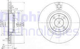 Delphi BG2407 - Disque de frein cwaw.fr