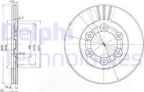 Delphi BG2416 - Disque de frein cwaw.fr