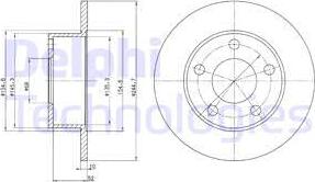 Delphi BG2410 - Disque de frein cwaw.fr