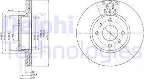 Delphi BG2413 - Disque de frein cwaw.fr