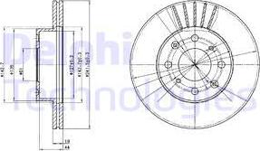 Delphi BG2488 - Disque de frein cwaw.fr