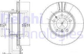 Delphi BG2433 - Disque de frein cwaw.fr