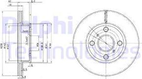 Delphi BG2424 - Disque de frein cwaw.fr