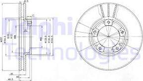 Delphi BG2423 - Disque de frein cwaw.fr