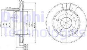 Delphi BG2472 - Disque de frein cwaw.fr