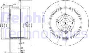 Delphi BG2594 - Disque de frein cwaw.fr