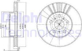 Delphi BG2596 - Disque de frein cwaw.fr