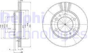 Delphi BG2591 - Disque de frein cwaw.fr