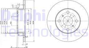 Delphi BG2597 - Disque de frein cwaw.fr