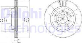 Delphi BG2547 - Disque de frein cwaw.fr