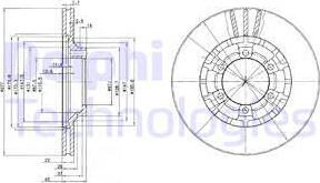 Delphi BG2561 - Disque de frein cwaw.fr