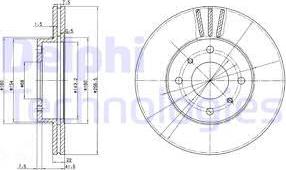 Delphi BG2567 - Disque de frein cwaw.fr