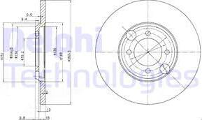 Delphi BG2508 - Disque de frein cwaw.fr