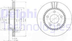 Delphi BG2519 - Disque de frein cwaw.fr