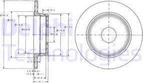 Delphi BG2510 - Disque de frein cwaw.fr