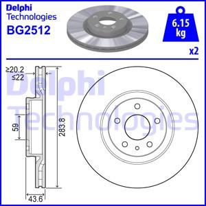 Delphi BG2512 - Disque de frein cwaw.fr