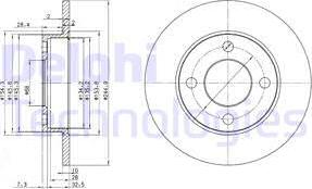 Delphi BG2517 - Disque de frein cwaw.fr