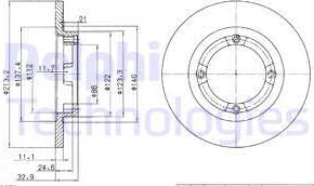 Delphi BG2580 - Disque de frein cwaw.fr