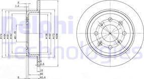 Delphi BG2538 - Disque de frein cwaw.fr