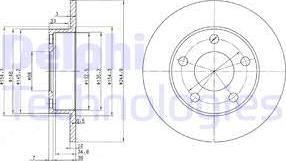 Delphi BG2520 - Disque de frein cwaw.fr