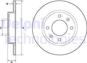 Delphi BG2572 - Disque de frein cwaw.fr