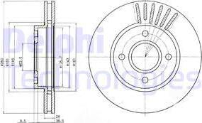 Delphi BG2699 - Disque de frein cwaw.fr