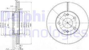 Delphi BG2695 - Disque de frein cwaw.fr