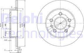 Delphi BG2696 - Disque de frein cwaw.fr