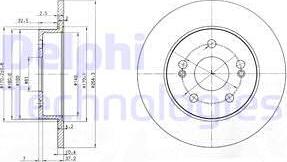 Delphi BG2698 - Disque de frein cwaw.fr