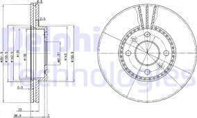 Delphi BG2693 - Disque de frein cwaw.fr