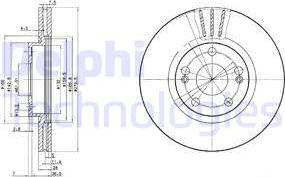 Delphi BG2697 - Disque de frein cwaw.fr