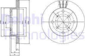 Delphi BG2645 - Disque de frein cwaw.fr