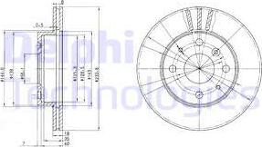 Delphi BG2656 - Disque de frein cwaw.fr