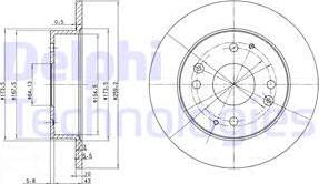 Delphi BG2666 - Disque de frein cwaw.fr