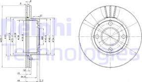 Delphi BG2668 - Disque de frein cwaw.fr